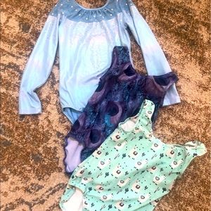 Girls Gymnastics 🤸🏻‍♂️ Leotards- 3 pack